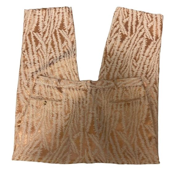 Gold Metallic Brocade Pants Glam Luxe Statement Trousers by PRONTI 2X - Picture 5 of 9